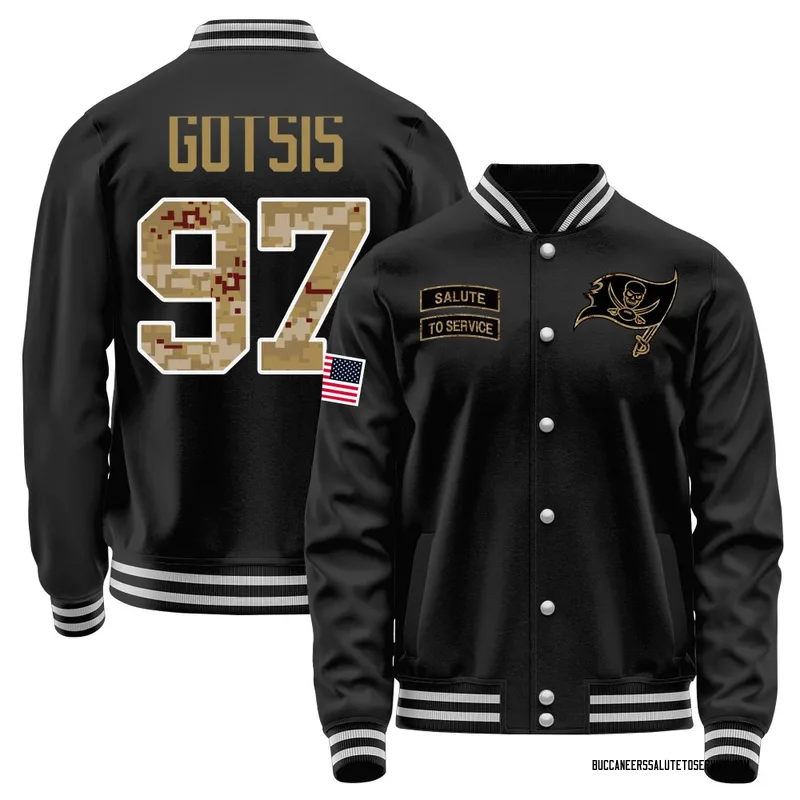 Men's Adam Gotsis Tampa Bay Buccaneers Black Salute to Service Sideline Performance Jacket