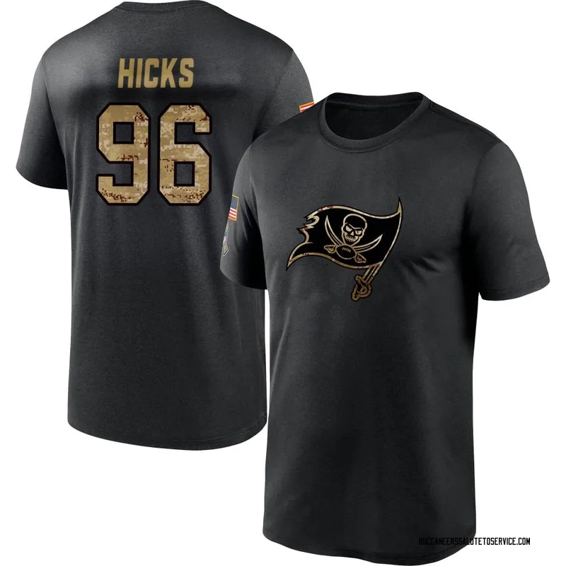 Men's Akiem Hicks Tampa Bay Buccaneers Black 2020 Salute To Service Performance T-Shirt