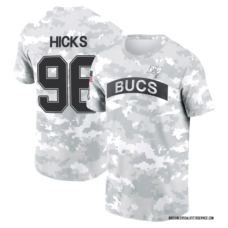 Men's Akiem Hicks Tampa Bay Buccaneers Camo Arctic 2024 Salute to Service Performance T-Shirt