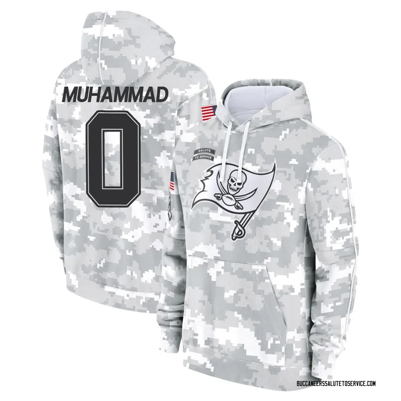 Men's Al-Quadin Muhammad Tampa Bay Buccaneers Camo Arctic 2024 Salute to Service Club Fleece Pullover Hoodie
