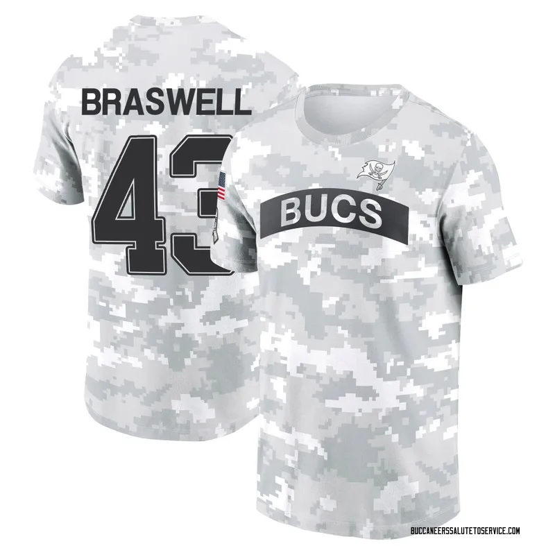 Men's Chris Braswell Tampa Bay Buccaneers Camo Arctic 2024 Salute to Service Performance T-Shirt