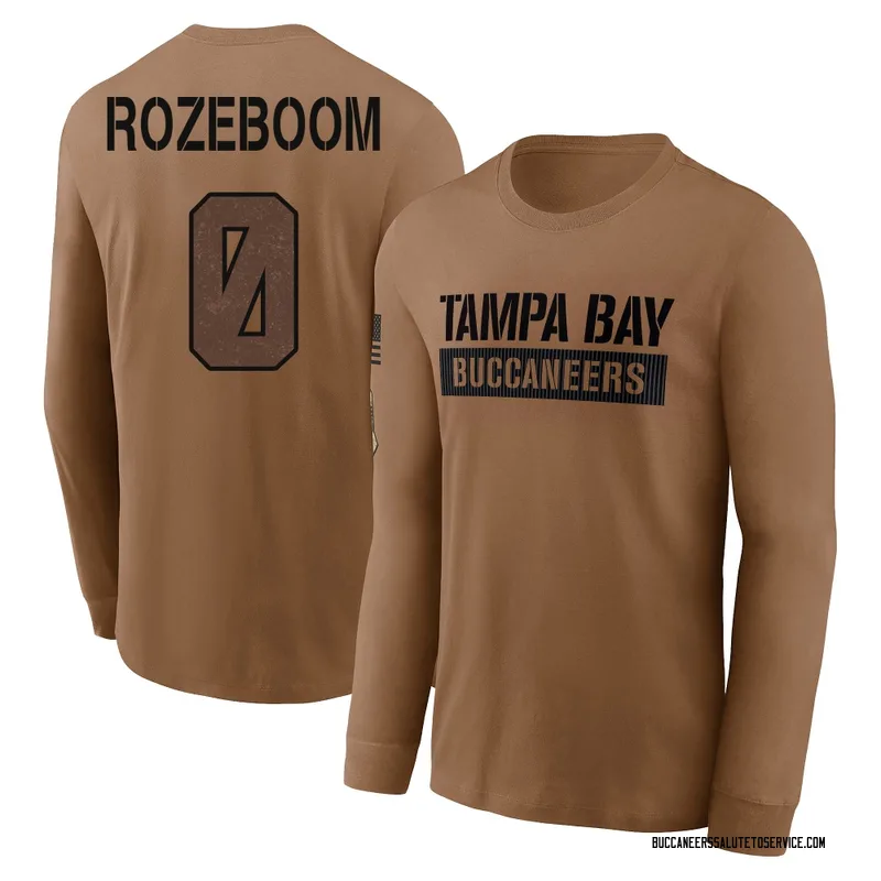 Men's Christian Rozeboom Tampa Bay Buccaneers Brown 2023 Salute To Service Long Sleeve T-Shirt