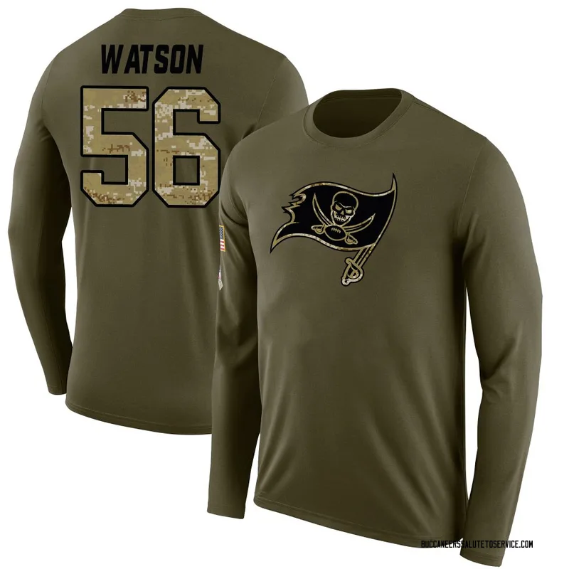 Men's Desmond Watson Tampa Bay Buccaneers Legend Olive Salute to Service Sideline Long Sleeve T-Shirt