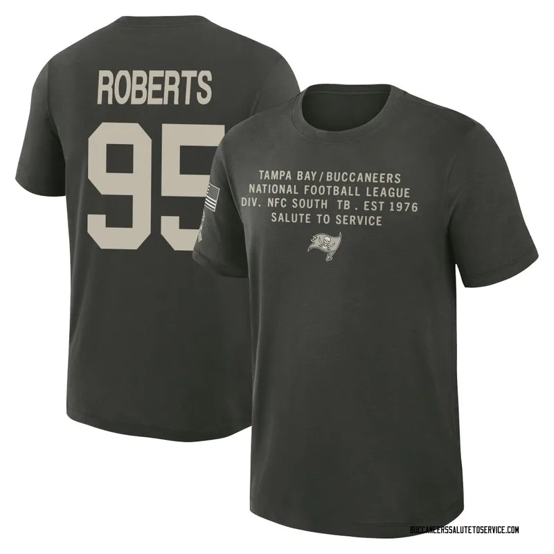 Men's Elijah Roberts Tampa Bay Buccaneers Green Dark/ 2025 Salute to Service Sideline Slub T-Shirt