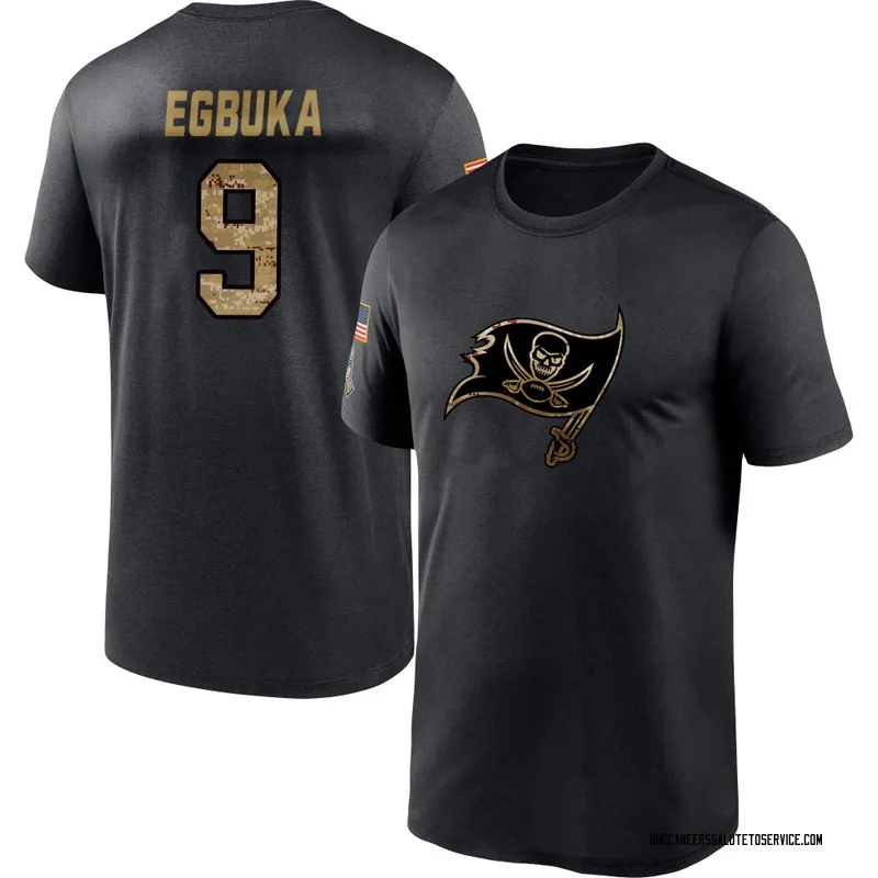 Men's Emeka Egbuka Tampa Bay Buccaneers Black 2020 Salute To Service Performance T-Shirt