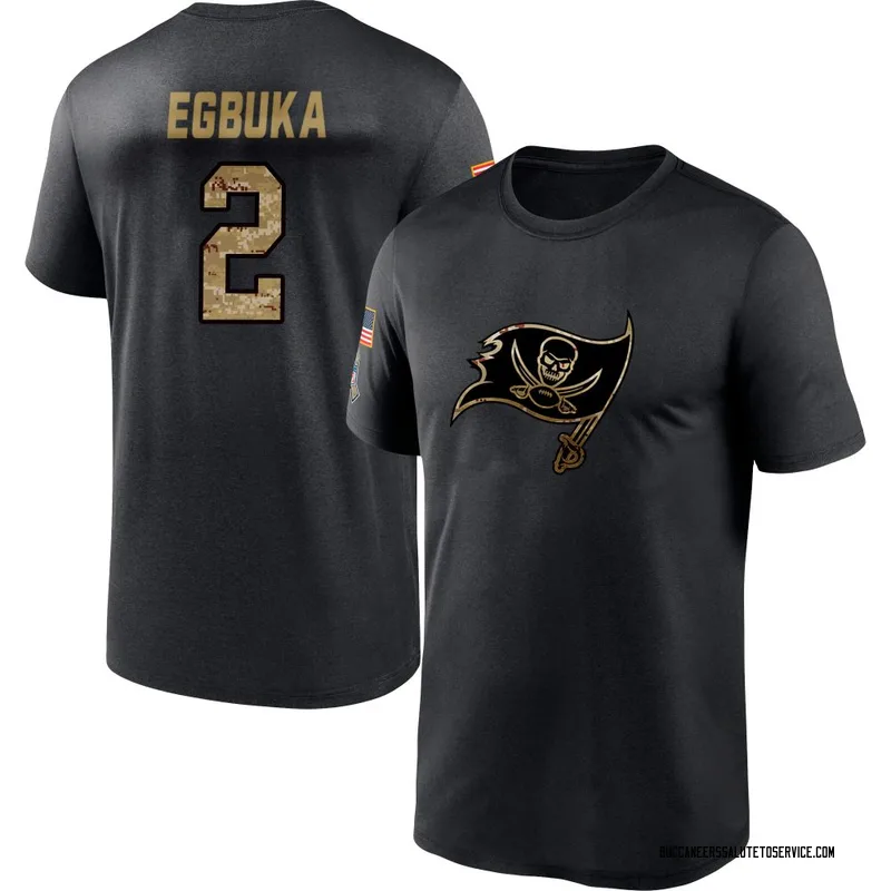 Men's Emeka Egbuka Tampa Bay Buccaneers Black 2020 Salute To Service Performance T-Shirt