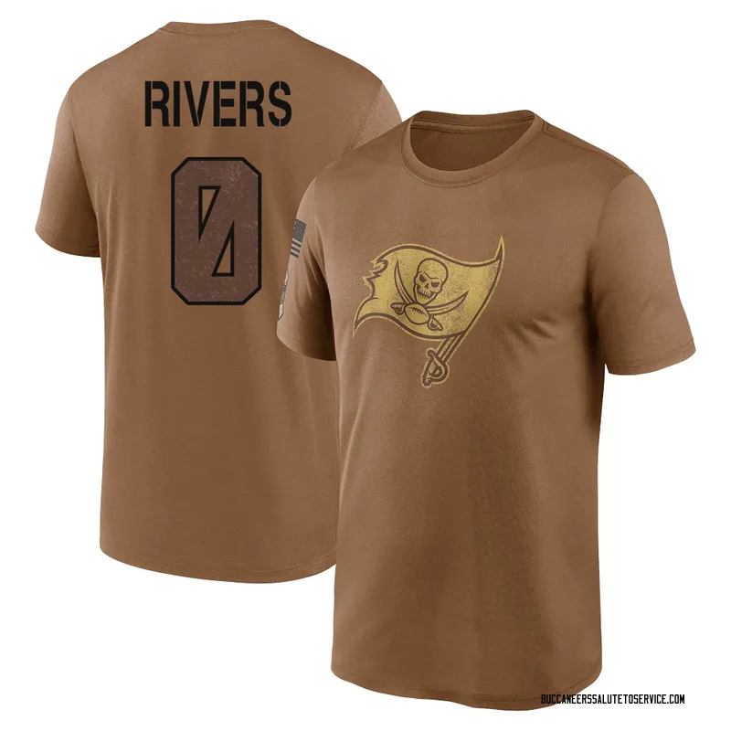 Men's Eric Rivers Tampa Bay Buccaneers Legend Brown 2023 Salute To Service Performance T-Shirt