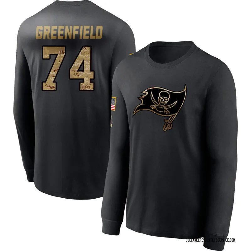 Men's Garret Greenfield Tampa Bay Buccaneers Black 2020 Salute To Service Sideline Performance Long Sleeve T-Shirt