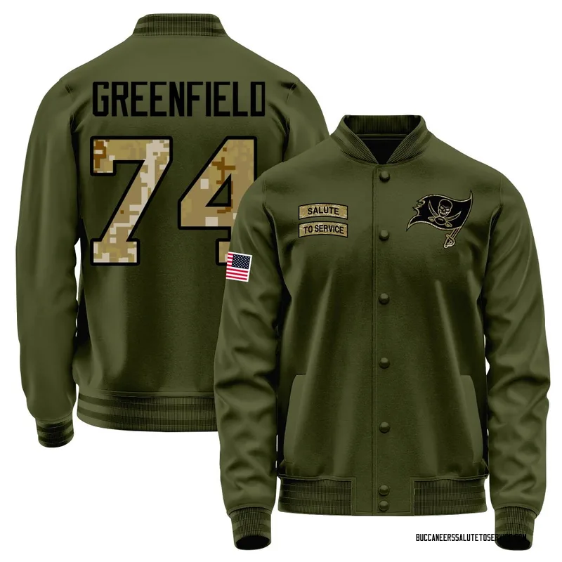 Men's Garret Greenfield Tampa Bay Buccaneers Olive Salute to Service Sideline Performance Jacket