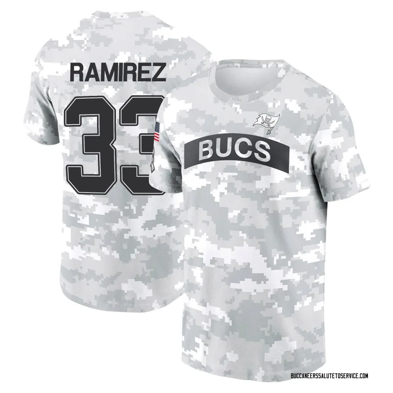 Men's Jose Ramirez Tampa Bay Buccaneers Camo Arctic 2024 Salute to Service Performance T-Shirt