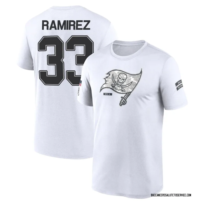 Men's Jose Ramirez Tampa Bay Buccaneers Legend White 2024 Salute to Service Performance T-Shirt