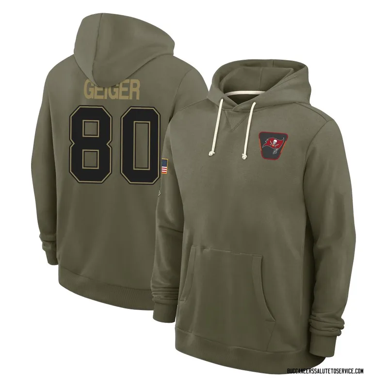Men's Kaylon Geiger Tampa Bay Buccaneers Olive 2025 Salute to Service Hoodie