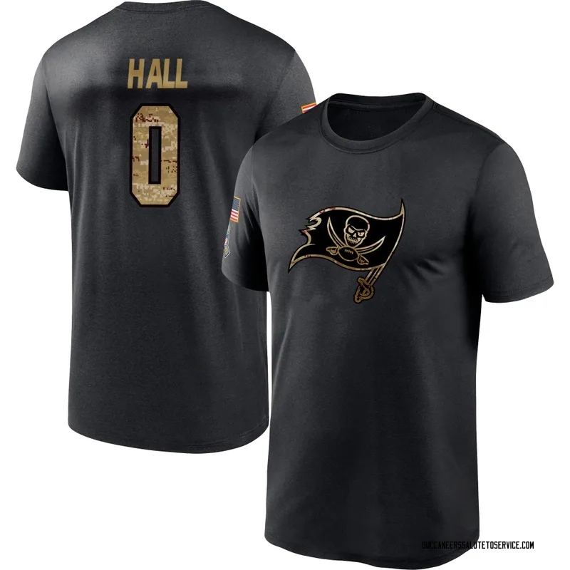 Men's Kemon Hall Tampa Bay Buccaneers Black 2020 Salute To Service Performance T-Shirt