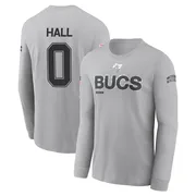 Men's Kemon Hall Tampa Bay Buccaneers Gray 2024 Salute to Service Long Sleeve T-Shirt