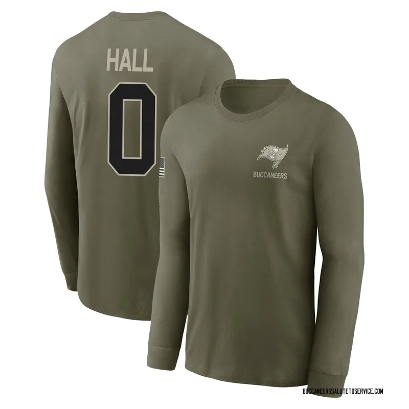 Men's Kemon Hall Tampa Bay Buccaneers Olive 2025 Salute to Service Sideline Long Sleeve T-Shirt