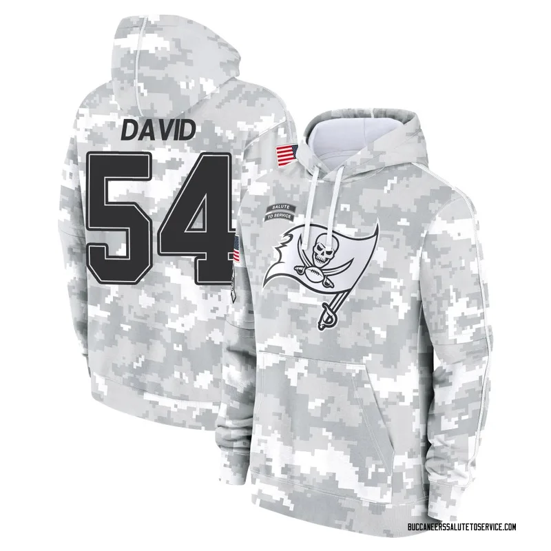 Men's Lavonte David Tampa Bay Buccaneers Camo Arctic 2024 Salute to Service Club Fleece Pullover Hoodie