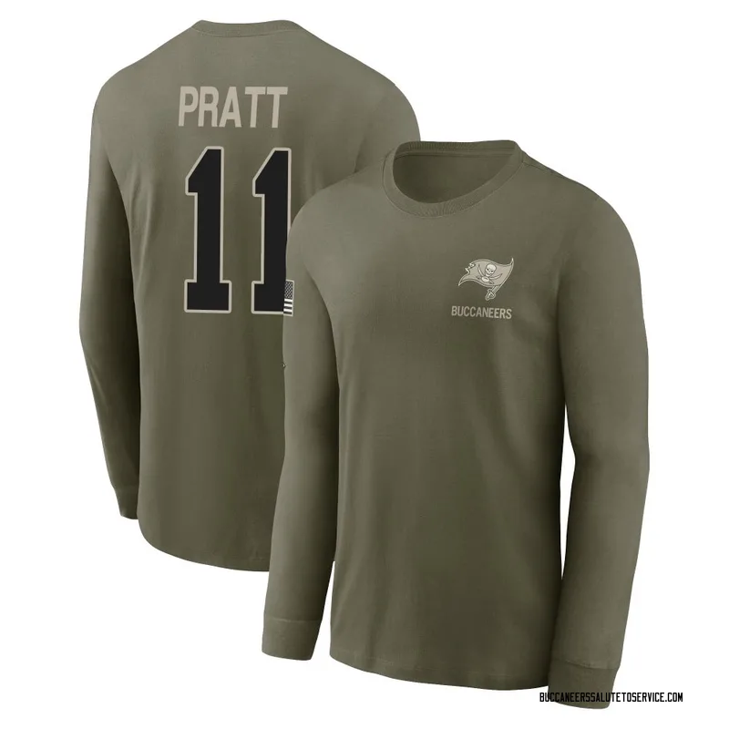 Men's Michael Pratt Tampa Bay Buccaneers Olive 2025 Salute to Service Sideline Long Sleeve T-Shirt