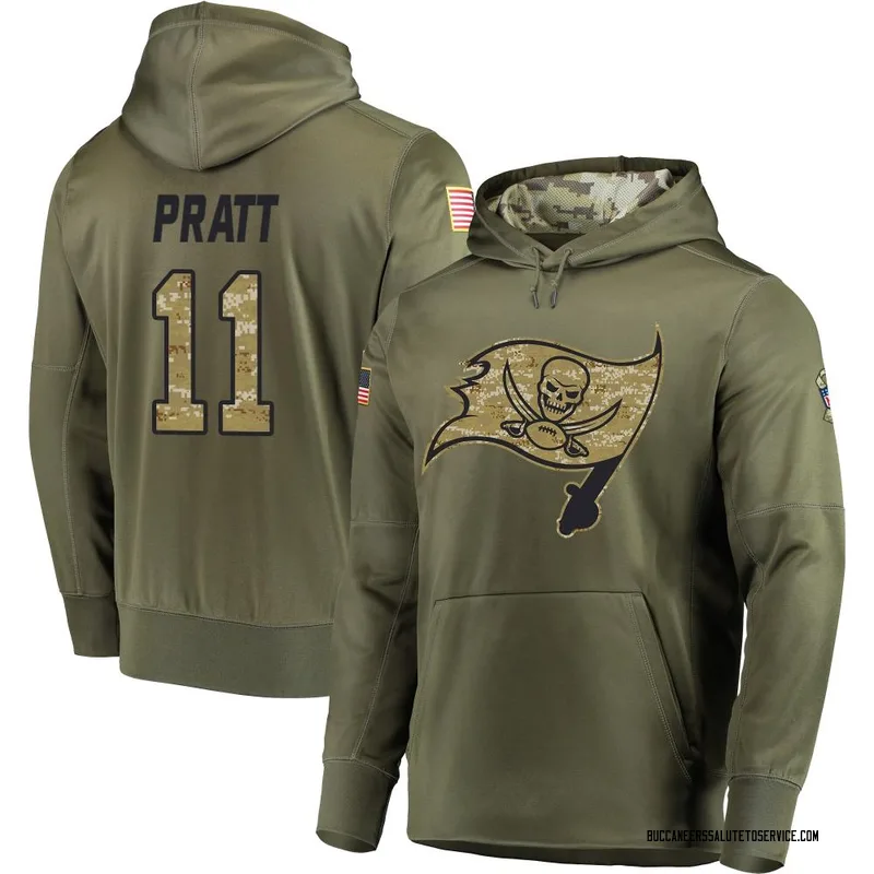 Men's Michael Pratt Tampa Bay Buccaneers Olive Salute to Service Pullover Hoodie