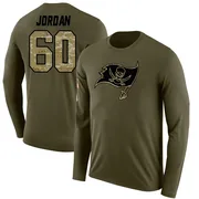Men's Mike Jordan Tampa Bay Buccaneers Legend Olive Salute to Service Sideline Long Sleeve T-Shirt