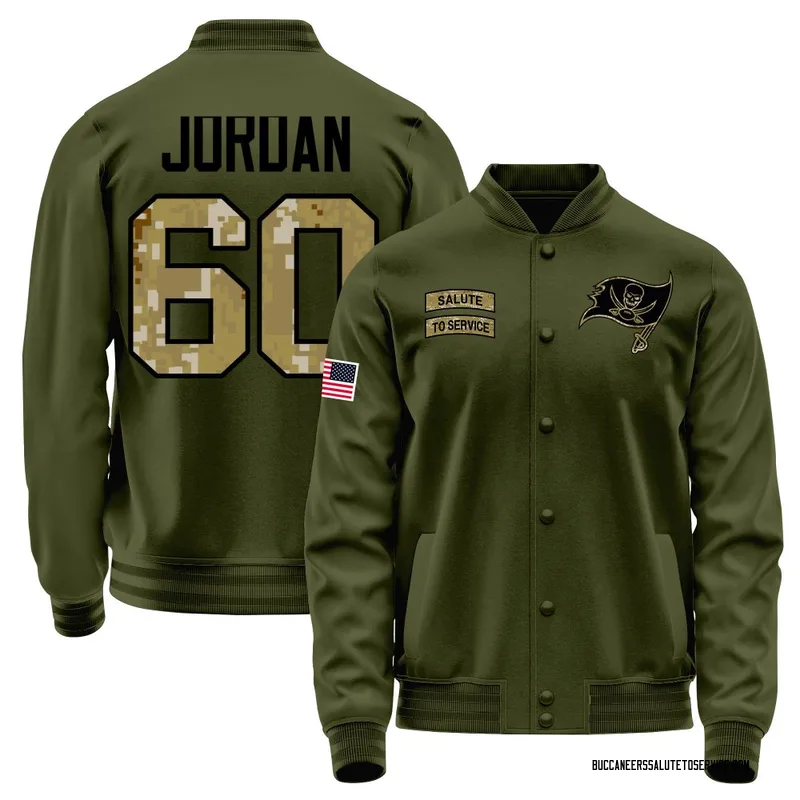 Men's Mike Jordan Tampa Bay Buccaneers Olive Salute to Service Sideline Performance Jacket