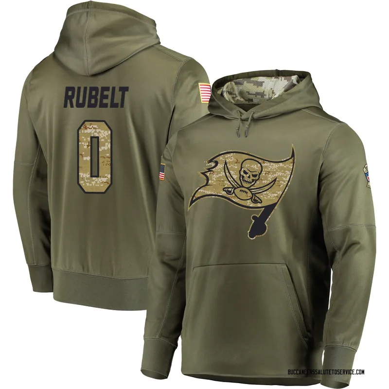 Men's Paul Rubelt Tampa Bay Buccaneers Olive Salute to Service Pullover Hoodie