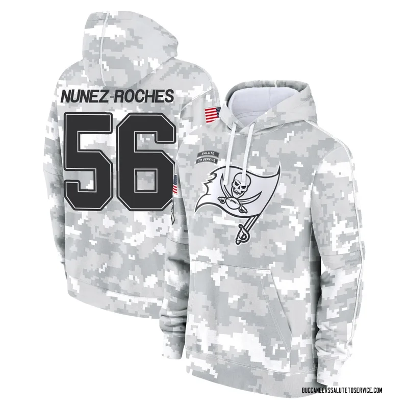 Men's Rakeem Nunez-Roches Tampa Bay Buccaneers Camo Arctic 2024 Salute to Service Club Fleece Pullover Hoodie