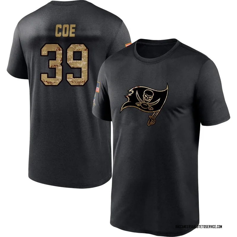 Men's Ryan Coe Tampa Bay Buccaneers Black 2020 Salute To Service Performance T-Shirt