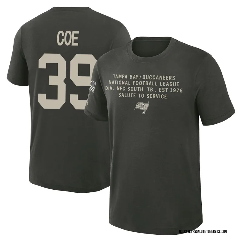 Men's Ryan Coe Tampa Bay Buccaneers Green Dark/ 2025 Salute to Service Sideline Slub T-Shirt