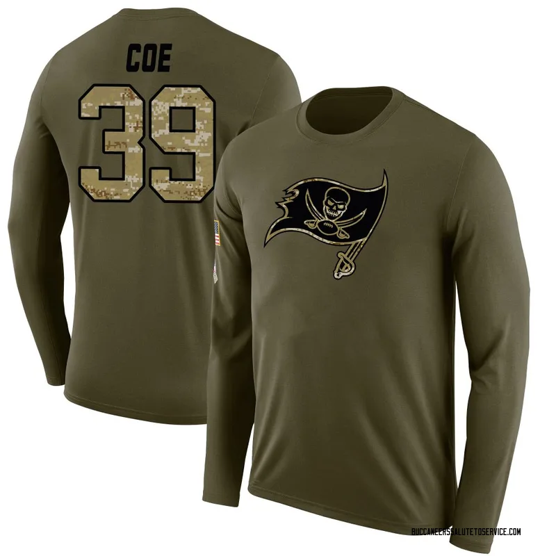 Men's Ryan Coe Tampa Bay Buccaneers Legend Olive Salute to Service Sideline Long Sleeve T-Shirt