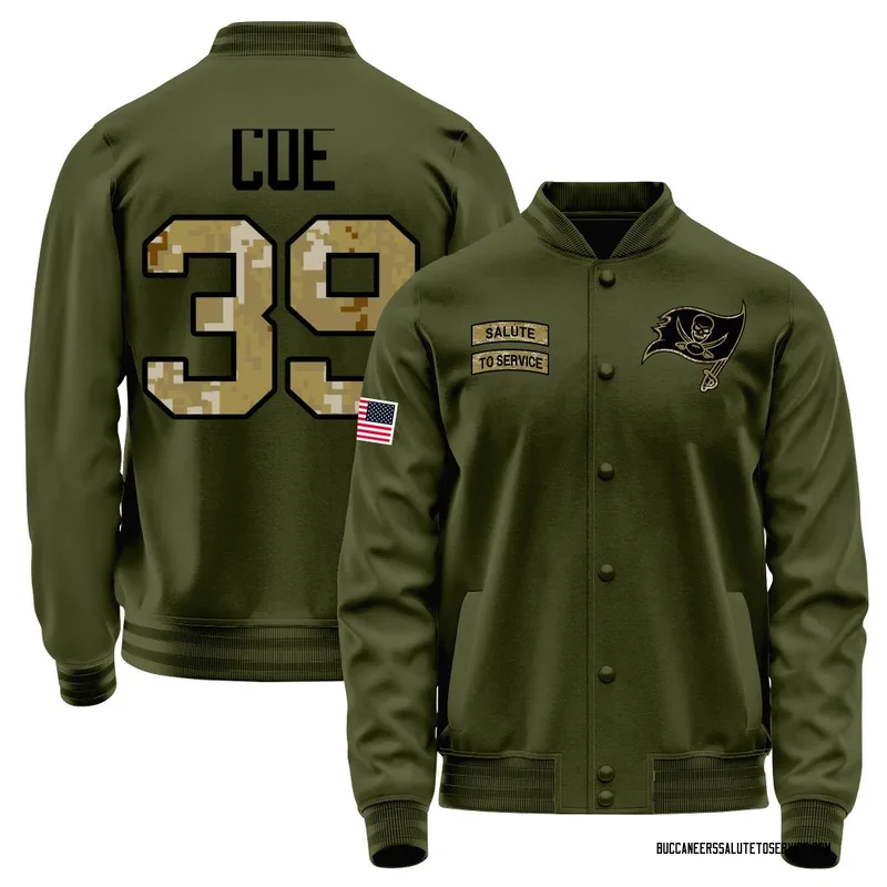 Men's Ryan Coe Tampa Bay Buccaneers Olive Salute to Service Sideline Performance Jacket