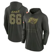 Men's Ryan Jensen Tampa Bay Buccaneers Green Forest/ 2025 Salute to Service Sideline Lightweight Hooded Pullover Long Sleeve T-S