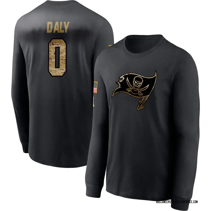 Men's Scott Daly Tampa Bay Buccaneers Black 2020 Salute To Service Sideline Performance Long Sleeve T-Shirt