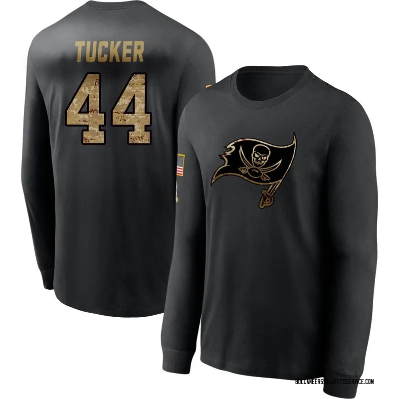 Men's Sean Tucker Tampa Bay Buccaneers Black 2020 Salute To Service Sideline Performance Long Sleeve T-Shirt