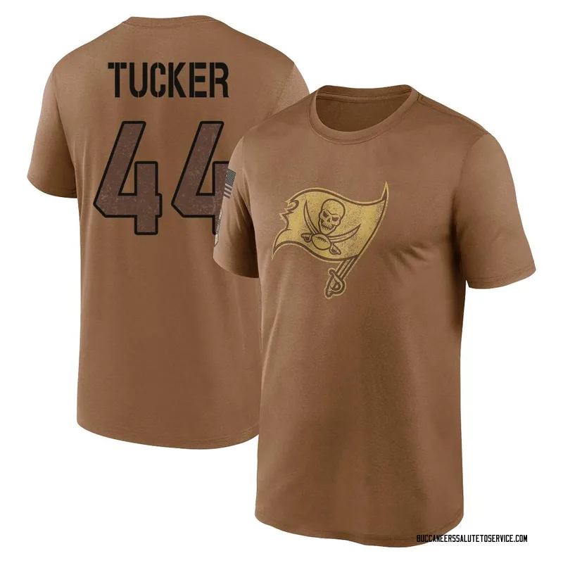 Men's Sean Tucker Tampa Bay Buccaneers Legend Brown 2023 Salute To Service Performance T-Shirt