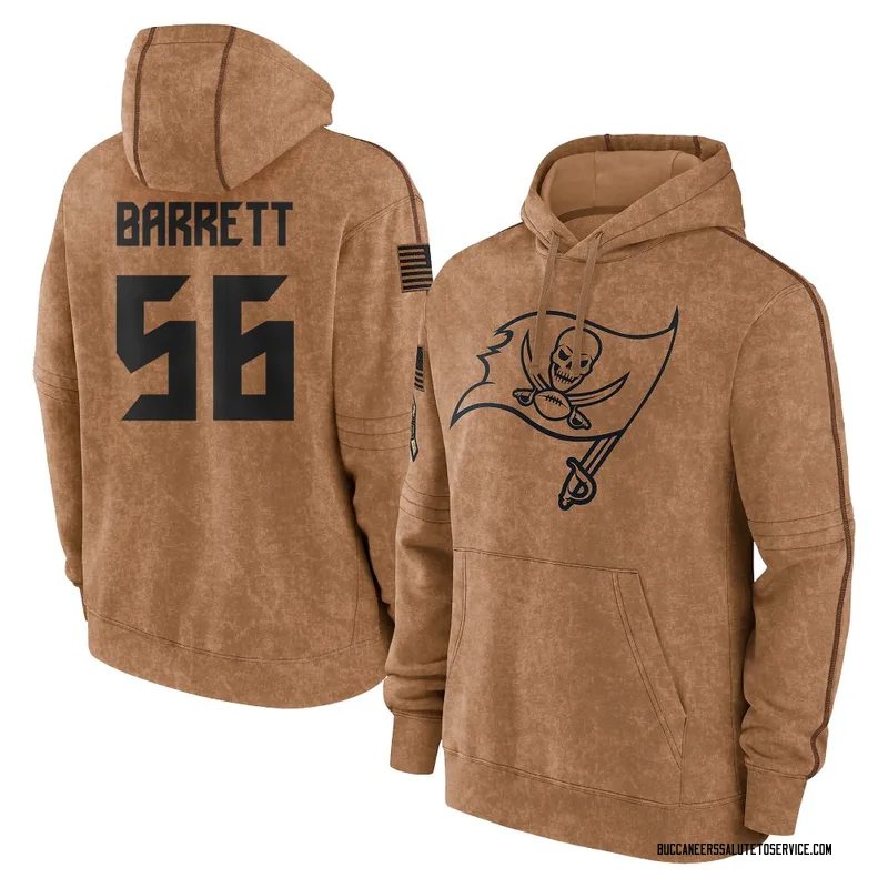 Men's Shaquil Barrett Tampa Bay Buccaneers Brown 2023 Salute To Service Club Pullover Hoodie