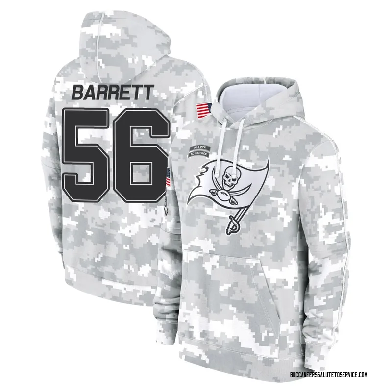 Men's Shaquil Barrett Tampa Bay Buccaneers Camo Arctic 2024 Salute to Service Club Fleece Pullover Hoodie