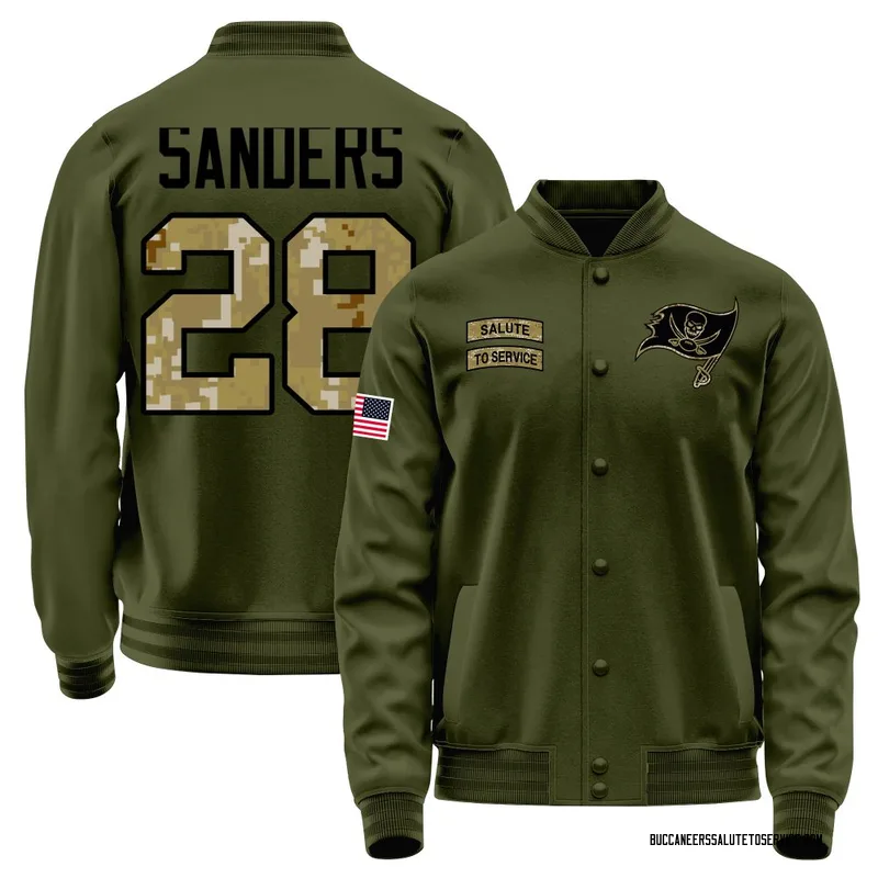 Men's Shilo Sanders Tampa Bay Buccaneers Olive Salute to Service Sideline Performance Jacket