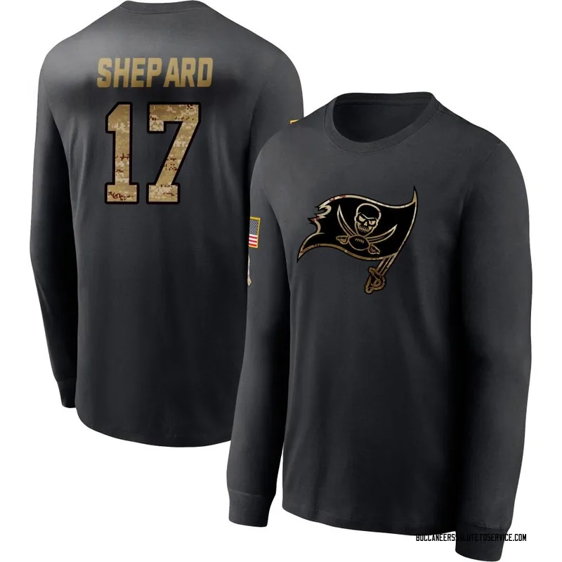 Men's Sterling Shepard Tampa Bay Buccaneers Black 2020 Salute To Service Sideline Performance Long Sleeve T-Shirt