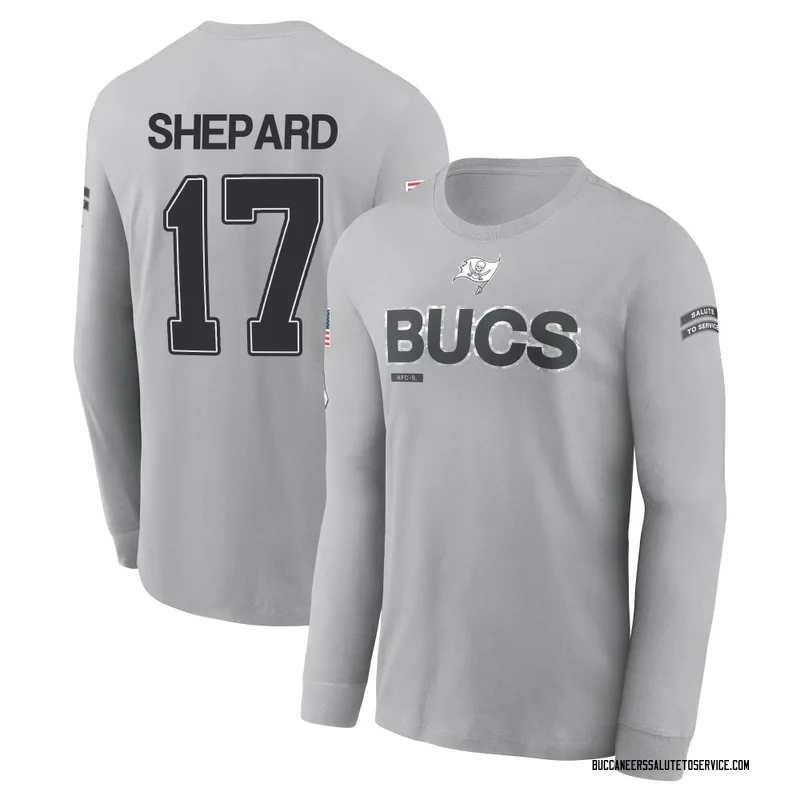 Men's Sterling Shepard Tampa Bay Buccaneers Gray 2024 Salute to Service Long Sleeve T-Shirt
