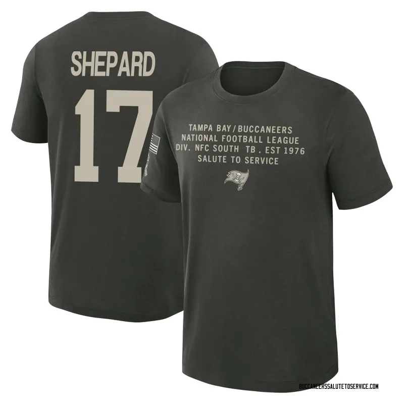 Men's Sterling Shepard Tampa Bay Buccaneers Green Dark/ 2025 Salute to Service Sideline Slub T-Shirt
