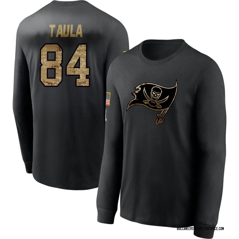 Men's Tanner Taula Tampa Bay Buccaneers Black 2020 Salute To Service Sideline Performance Long Sleeve T-Shirt