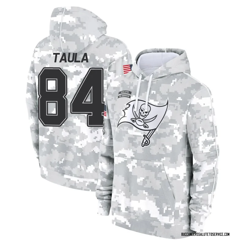Men's Tanner Taula Tampa Bay Buccaneers Camo Arctic 2024 Salute to Service Club Fleece Pullover Hoodie
