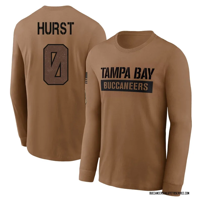 Men's Ted Hurst Tampa Bay Buccaneers Brown 2023 Salute To Service Long Sleeve T-Shirt