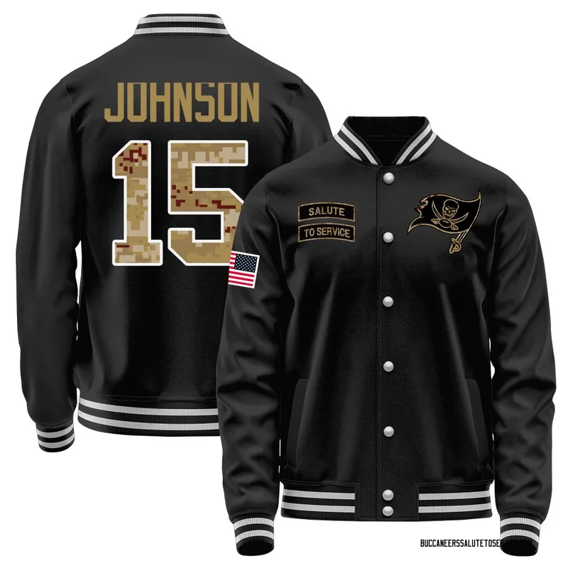 Men's Tez Johnson Tampa Bay Buccaneers Black Salute to Service Sideline Performance Jacket