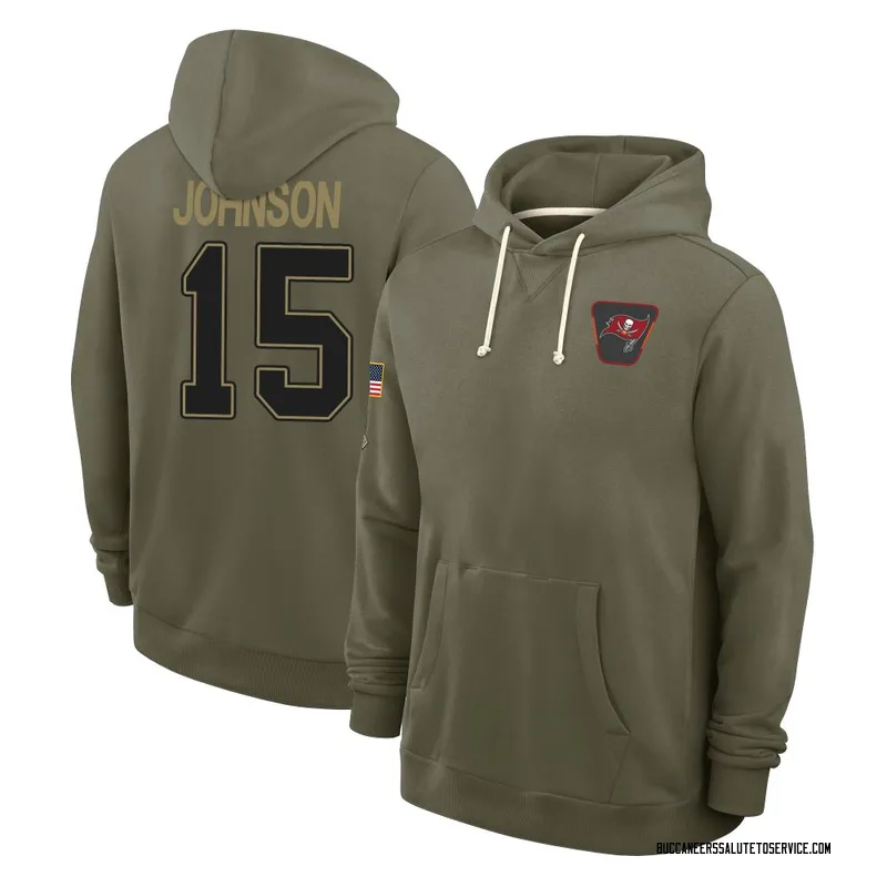 Men's Tez Johnson Tampa Bay Buccaneers Olive 2025 Salute to Service Hoodie