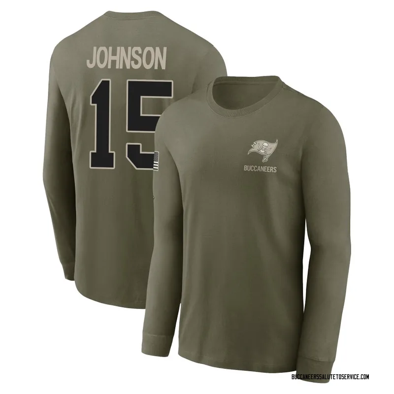 Men's Tez Johnson Tampa Bay Buccaneers Olive 2025 Salute to Service Sideline Long Sleeve T-Shirt