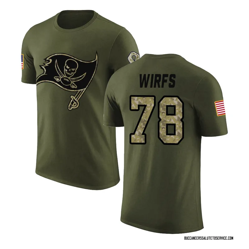 Men's Tristan Wirfs Tampa Bay Buccaneers Legend Olive Salute to Service T-Shirt