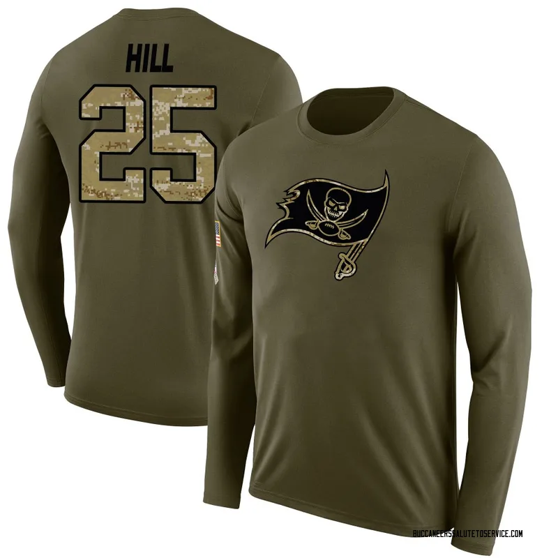 Men's Troy Hill Tampa Bay Buccaneers Legend Olive Salute to Service Sideline Long Sleeve T-Shirt