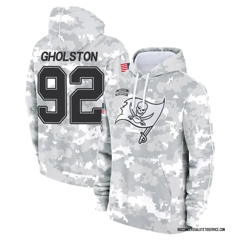 Men's William Gholston Tampa Bay Buccaneers Camo Arctic 2024 Salute to Service Club Fleece Pullover Hoodie