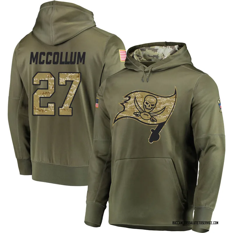 Men's Zyon McCollum Tampa Bay Buccaneers Olive Salute to Service Pullover Hoodie